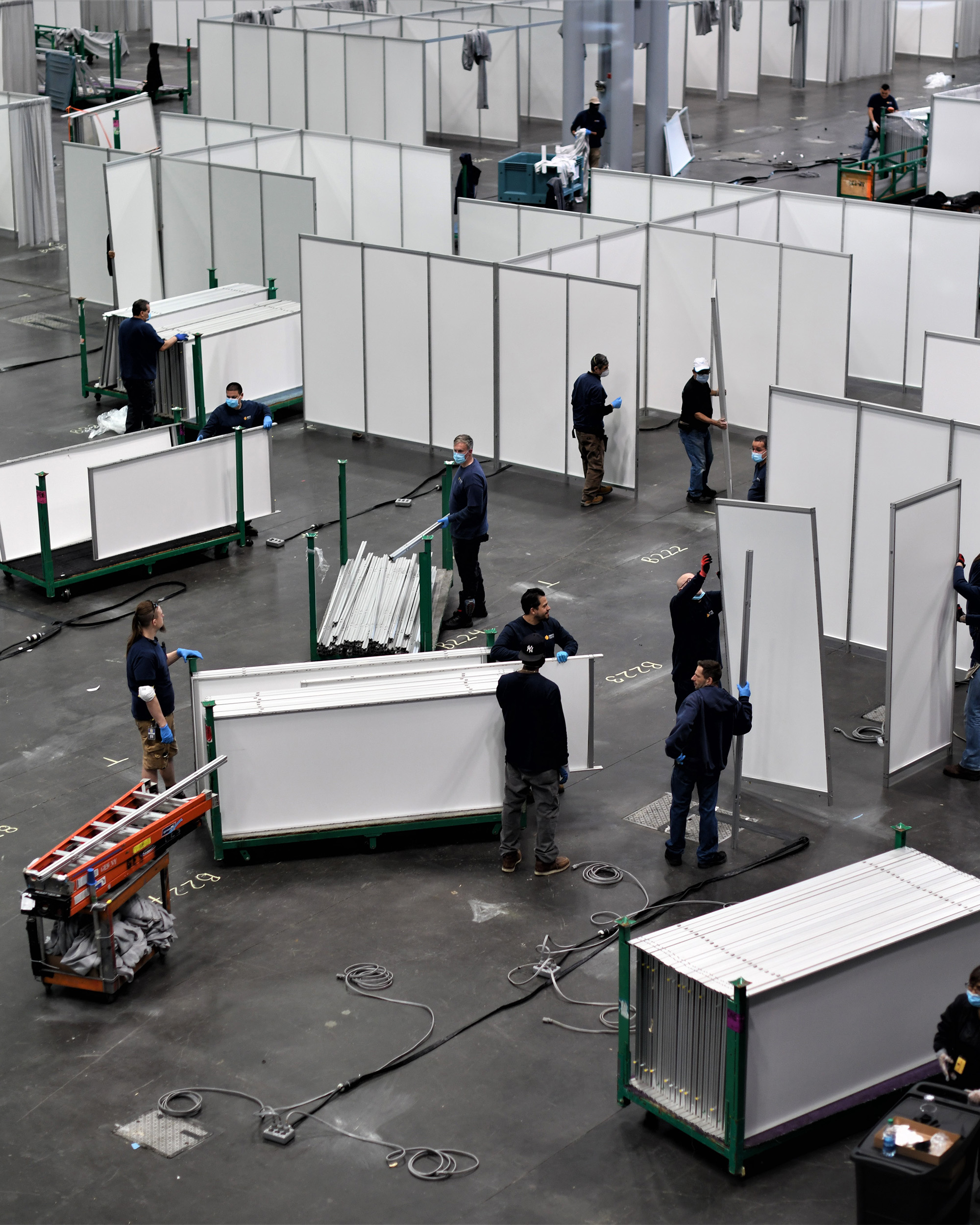 Javits Center Medical Station & Temporary Field Hospital 7 Javits Center Medical Station & Temporary Field Hospital set up